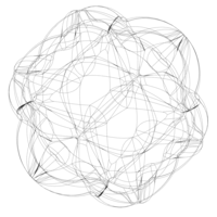 Wireframe Shape Geometric Leaf Ball - Thumbnail 12