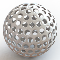 Small Wireframe Shape Geometric Golf Ball 3D Printing 543902