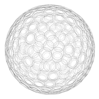 Wireframe Shape Geometric Golf Ball - Thumbnail 4