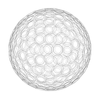 Wireframe Shape Geometric Golf Ball - Thumbnail 5