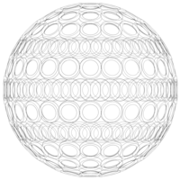 Wireframe Shape Geometric Golf Ball - Thumbnail 10