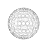 Wireframe Shape Geometric Golf Ball - Thumbnail 11