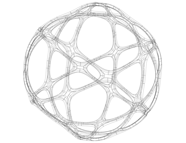 Wireframe Shape Geometric Sports Ball 3D Print 543916