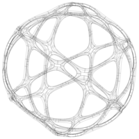 Wireframe Shape Geometric Sports Ball - Thumbnail 3