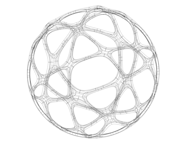 Wireframe Shape Geometric Sports Ball 3D Print 543917