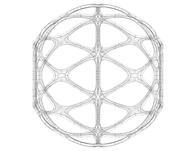 Wireframe Shape Geometric Sports Ball 3D Print 543919