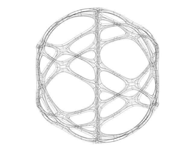 Wireframe Shape Geometric Sports Ball 3D Print 543920