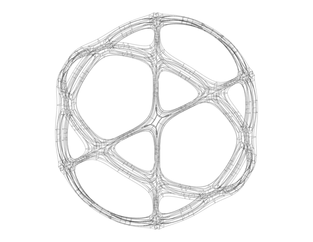 Wireframe Shape Geometric Sports Ball 3D Print 543921