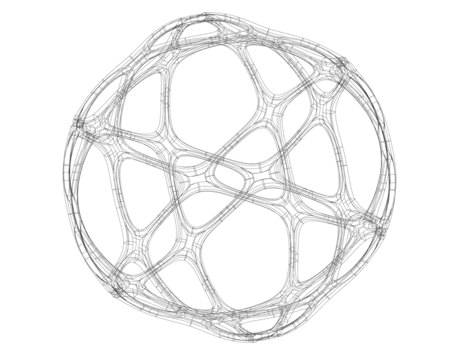 Wireframe Shape Geometric Sports Ball 3D Print 543924