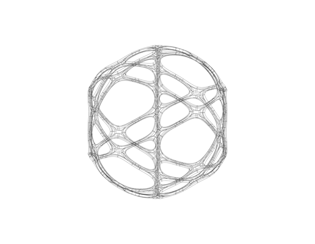 Wireframe Shape Geometric Sports Ball 3D Print 543925