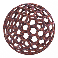Wireframe Shape Geometric Honeycomb Sphere - Thumbnail 1