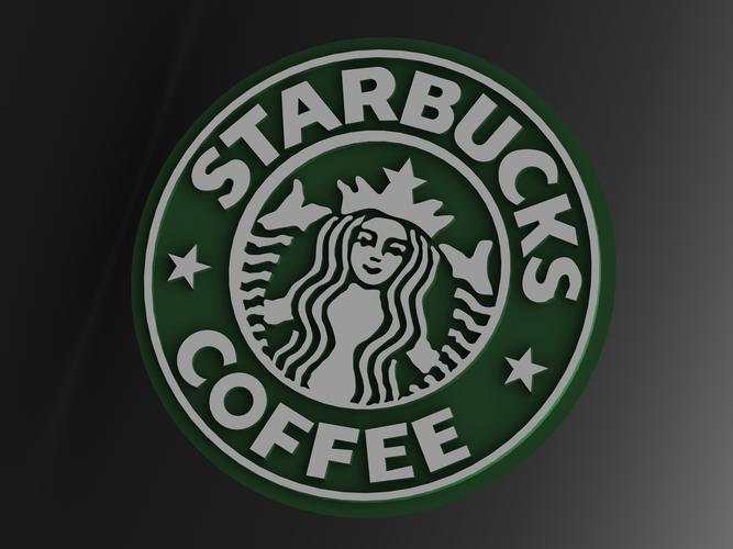 Starbucks Coffee Logo Surface Modeling 3D Print 543995