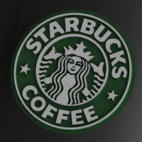 Small Starbucks Coffee Logo Surface Modeling 3D Printing 543995