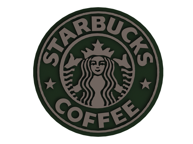 Starbucks Coffee Logo Surface Modeling 3D Print 543996