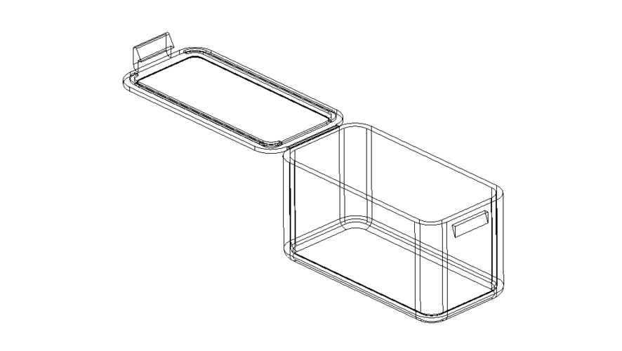 Snap Fit Plastic Box 3D Print 544024