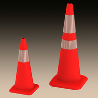 Small Safety Traffic Cone 3D Printing 544025