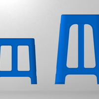 Blue Plastic Stool - Thumbnail 2