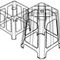 Blue Plastic Stool - Thumbnail 4
