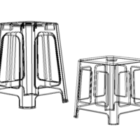 Blue Plastic Stool - Thumbnail 13