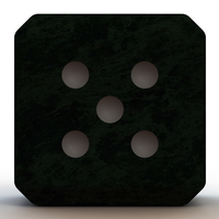 Green Marbleized Dice With White Pips 2in - Thumbnail 2