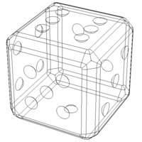 Green Marbleized Dice With White Pips 2in - Thumbnail 5