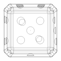 Green Marbleized Dice With White Pips 2in - Thumbnail 6