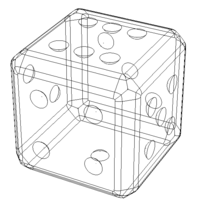 Green Marbleized Dice With White Pips 2in - Thumbnail 8