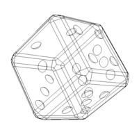 Green Marbleized Dice With White Pips 2in - Thumbnail 11