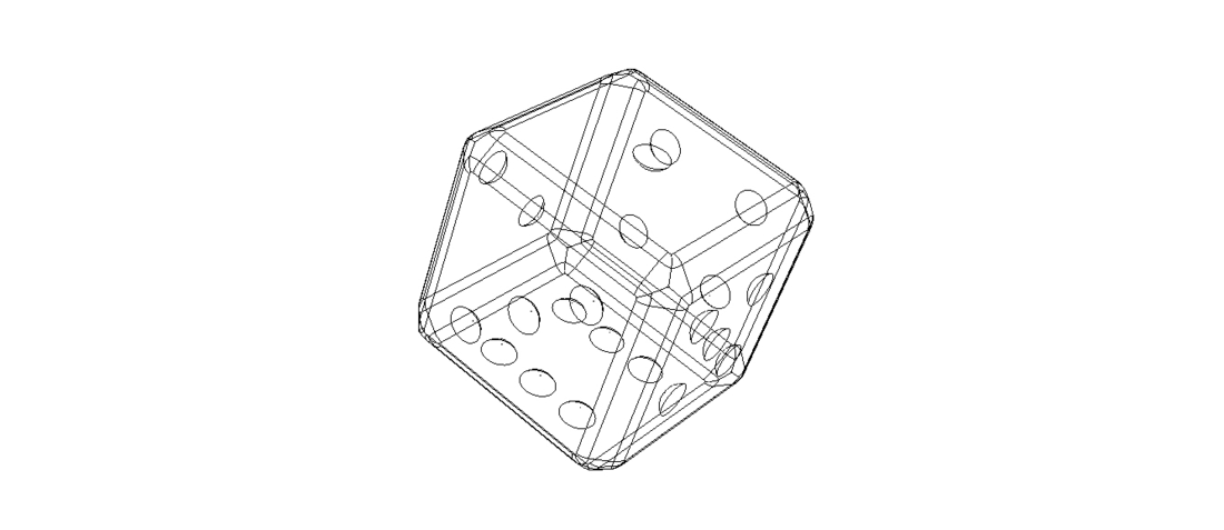 Green Marbleized Dice With White Pips 2in 3D Print 544072