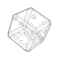 Green Marbleized Dice With White Pips 2in - Thumbnail 12
