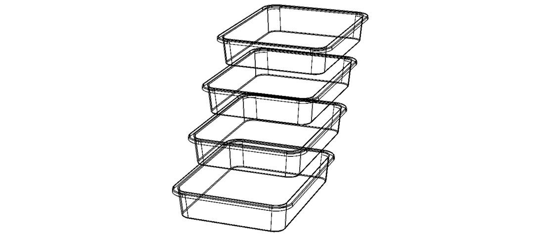 Rectangular Plastic Tray 30 Cms X 40 Cms X 8 Cms 3D Print 544099