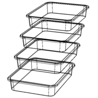 Rectangular Plastic Tray 30 Cms X 40 Cms X 8 Cms - Thumbnail 3
