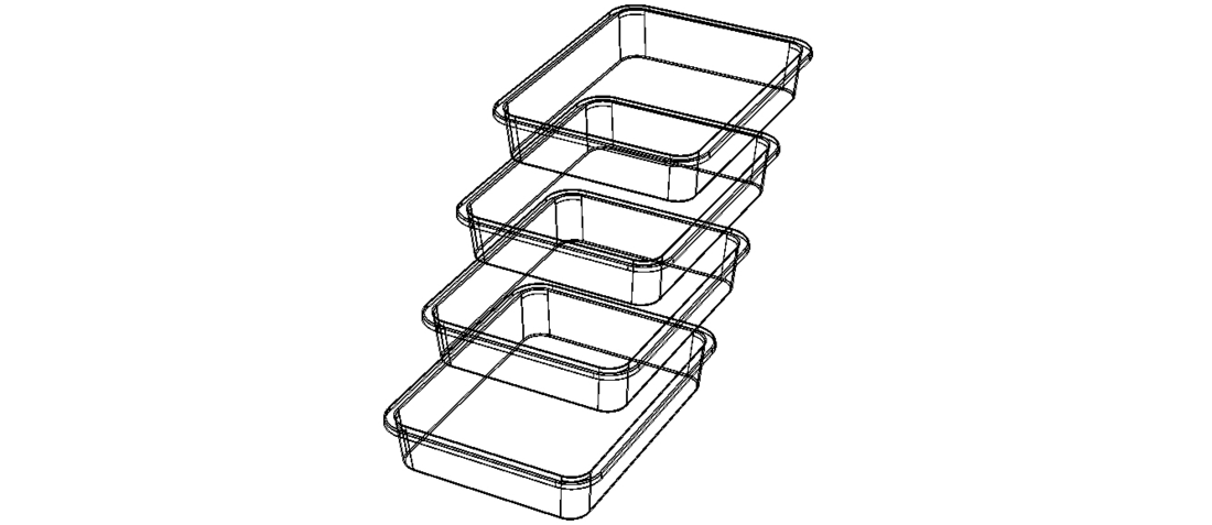 Rectangular Plastic Tray 30 Cms X 40 Cms X 8 Cms 3D Print 544100