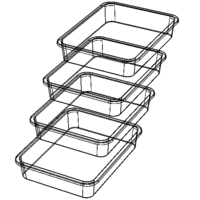 Rectangular Plastic Tray 30 Cms X 40 Cms X 8 Cms - Thumbnail 4