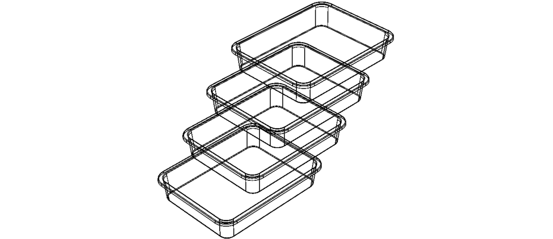 Rectangular Plastic Tray 30 Cms X 40 Cms X 8 Cms 3D Print 544101