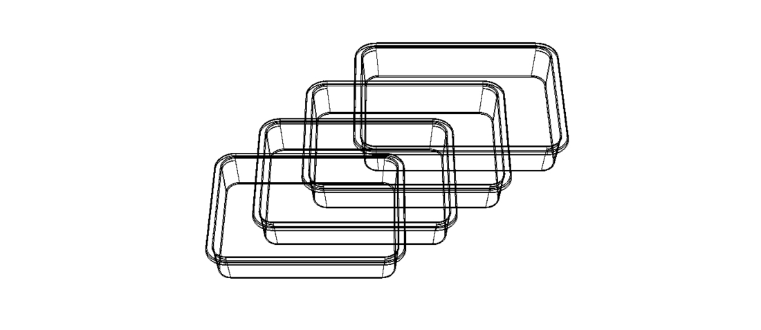 Rectangular Plastic Tray 30 Cms X 40 Cms X 8 Cms 3D Print 544103