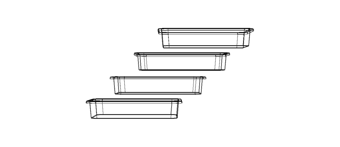 Rectangular Plastic Tray 30 Cms X 40 Cms X 8 Cms 3D Print 544104