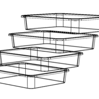 Rectangular Plastic Tray 30 Cms X 40 Cms X 8 Cms - Thumbnail 11