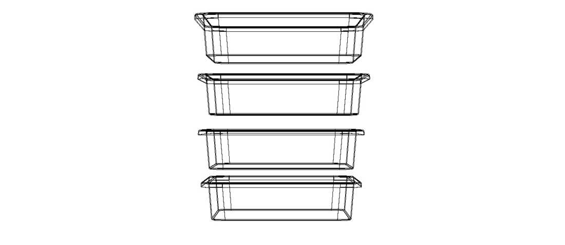 Rectangular Plastic Tray 30 Cms X 40 Cms X 8 Cms 3D Print 544108