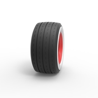 Wide Whitewall Wheel of Hot rod Scale 1:25 - Thumbnail 3