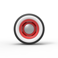 Wide Whitewall Wheel of Hot rod Scale 1:25 - Thumbnail 5