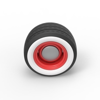 Wide Whitewall Wheel of Hot rod Scale 1:25 - Thumbnail 6