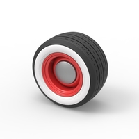 Wide Whitewall Wheel of Hot rod Scale 1:25 - Thumbnail 7