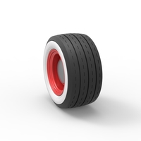 Wide Whitewall Wheel of Hot rod Scale 1:25 - Thumbnail 8