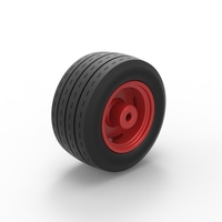 Wide Whitewall Wheel of Hot rod Scale 1:25 - Thumbnail 9