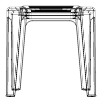 Blue Stackable Plastic Outdoor Side Table - Thumbnail 6