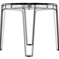 Blue Stackable Plastic Outdoor Side Table - Thumbnail 12