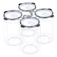PP Plastic Can Carrier 4-pack - Thumbnail 3