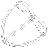 Wireframe Shape Reuleaux Tetrahedron - Thumbnail 3