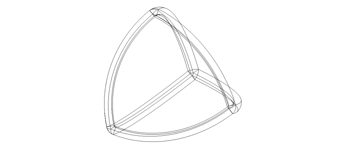 Wireframe Shape Reuleaux Tetrahedron 3D Print 544184